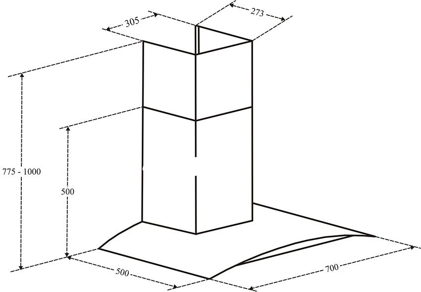 Máy hút khói khử mùi áp tường Canzy CZ 868/70 - Hàng chính hãng