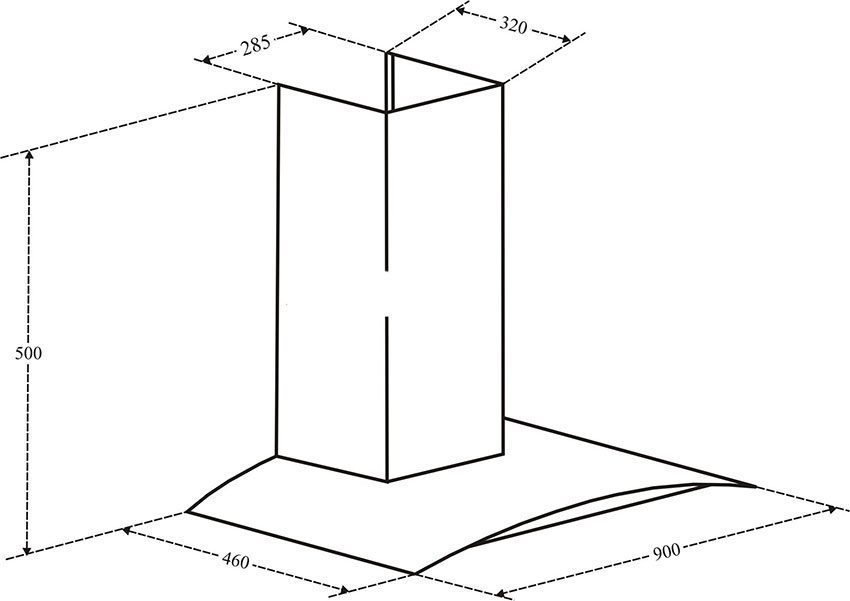 Máy hút khói khử mùi áp tường Canzy CZ 900TC - Hàng chính hãng