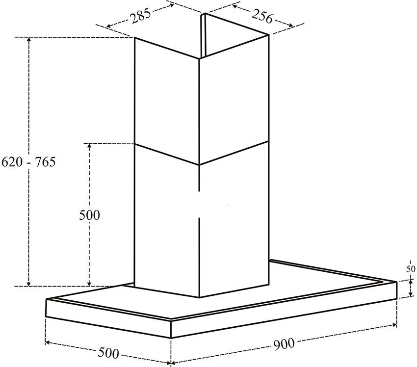 Máy hút khói khử mùi áp tường Canzy CZ B53C - Hàng chính hãng