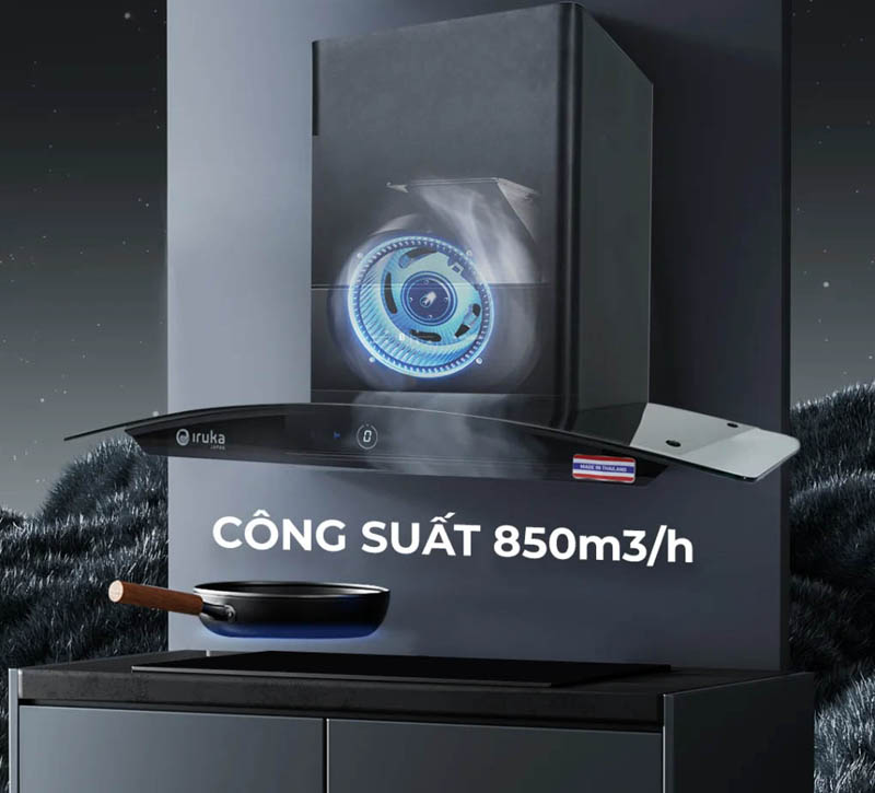 Máy hút khói khử mùi Iruka I-410 - Hàng chính hãng