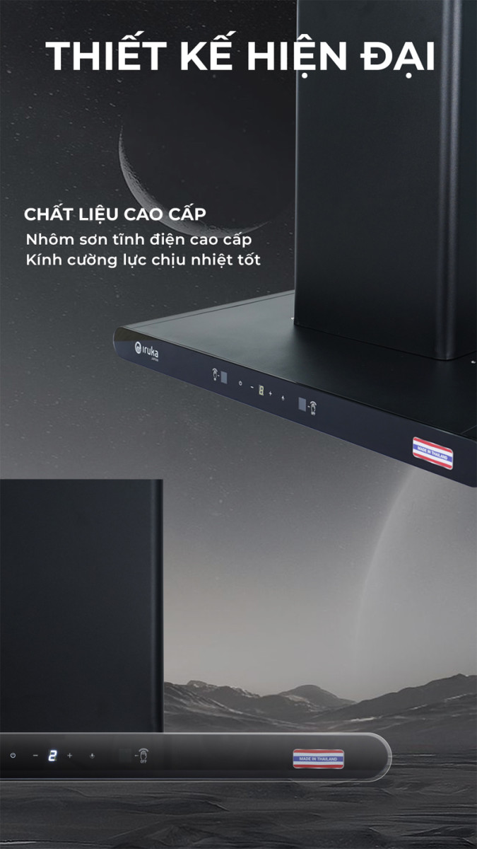 Máy hút khói khử mùi Iruka I-411 - Hàng chính hãng