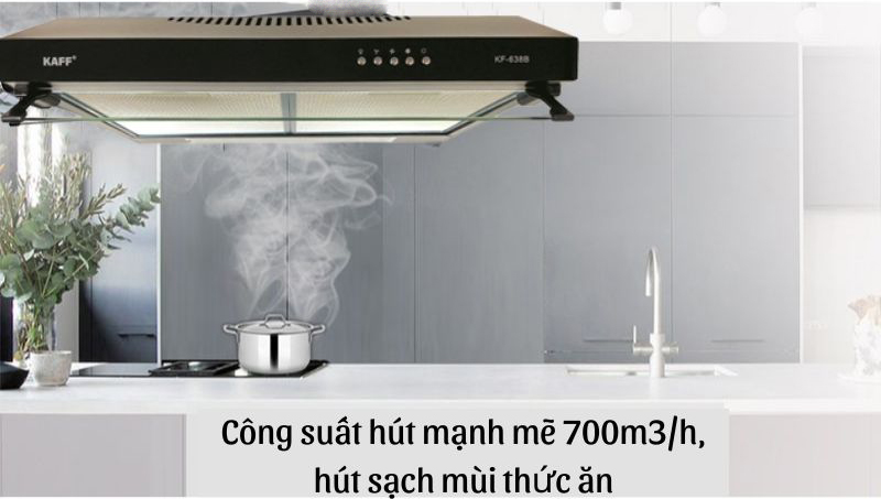 Máy hút mùi cổ điển Kaff KF-738B - Hàng chính hãng