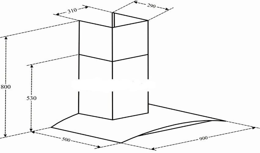 Máy hút mùi kính cong Binova BI-707-Inverter-09 - Hàng chính hãng