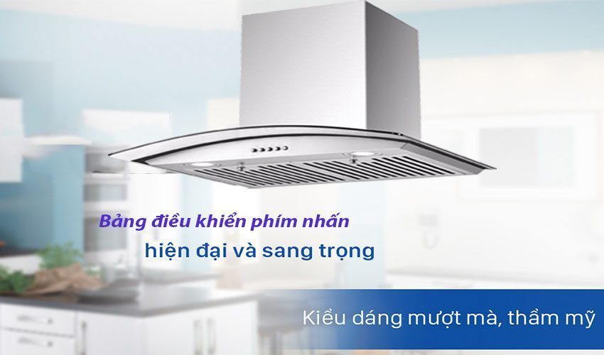 Máy hút mùi kính cong Binova BI-707-Inverter-09 - Hàng chính hãng