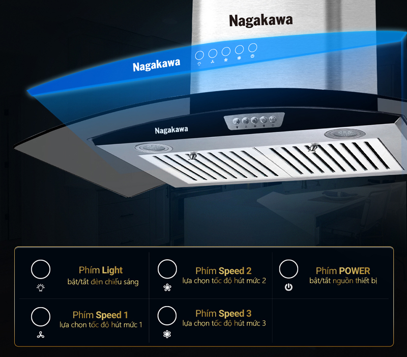 Máy hút mùi Nagakawa NAG1857-70CM - Hàng chính hãng