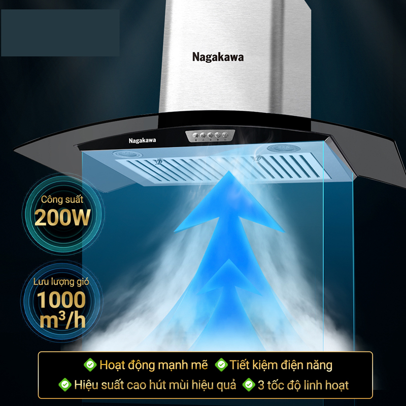 Máy hút mùi Nagakawa NAG1857-70CM - Hàng chính hãng