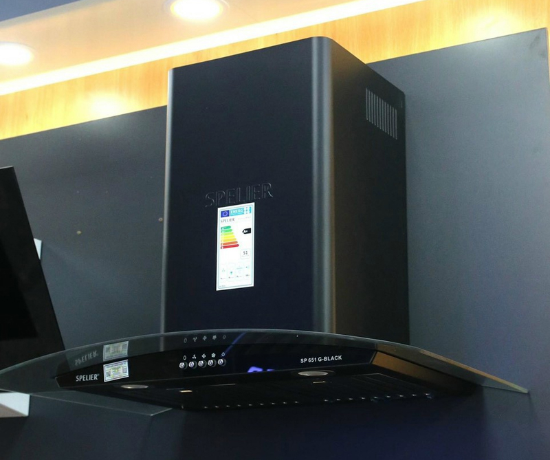 Máy hút mùi kính cong Spelier SP-651G BLACK - Hàng chính hãng