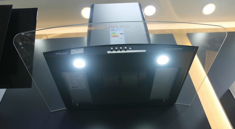 Máy hút mùi kính cong Spelier SP-651G BLACK - Hàng chính hãng