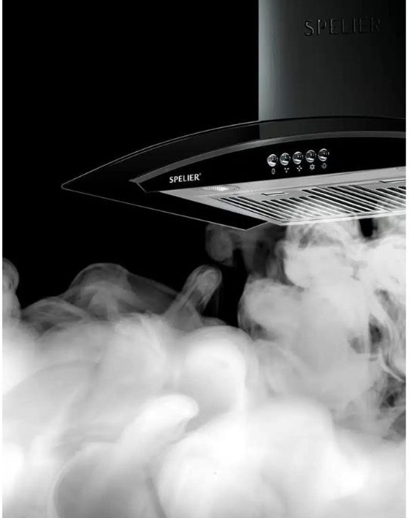 Máy hút mùi kính cong Spelier SP-651G BLACK - Hàng chính hãng