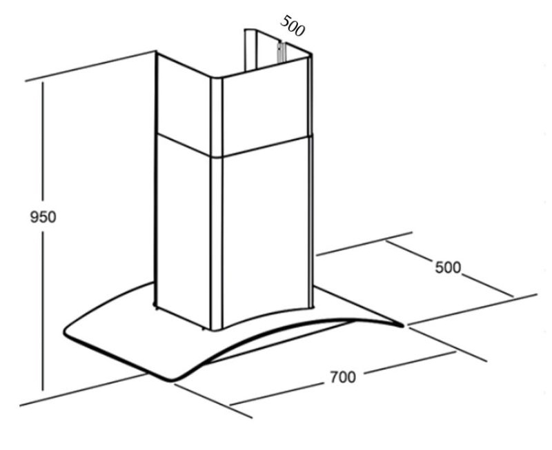 Máy hút mùi kính cong Spelier SP654G - Hàng chính hãng