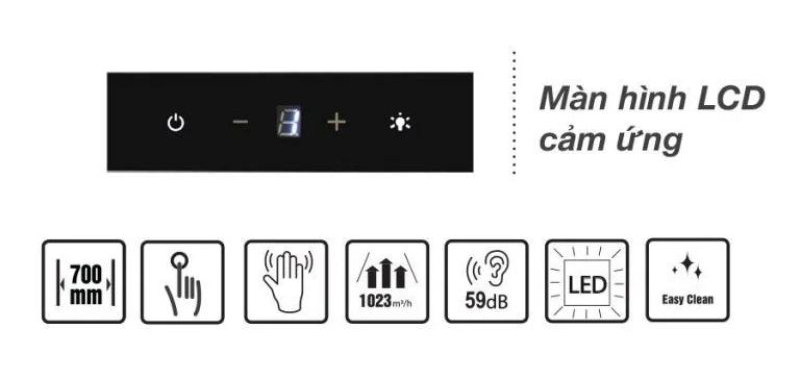 Máy hút mùi kính cong Spelier SP 654GT - Hàng chính hãng