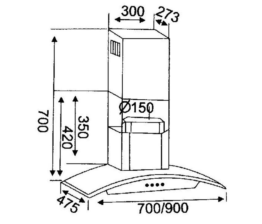 Máy hút mùi Binova BI-77-IG-07 - Hàng chính hãng