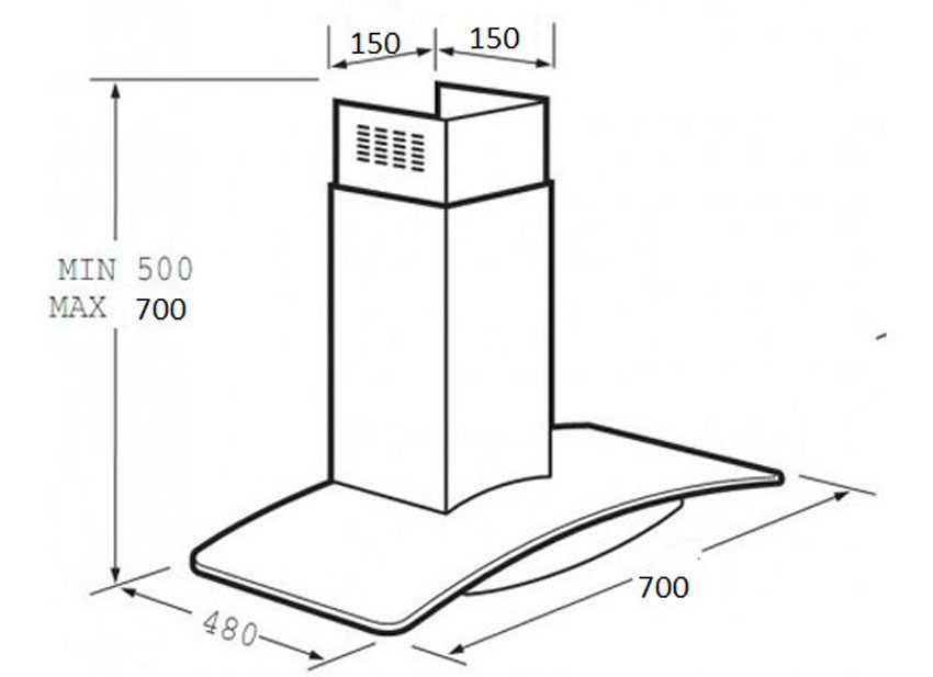 Máy hút mùi Binova BI-85-GT-07 - Hàng chính hãng