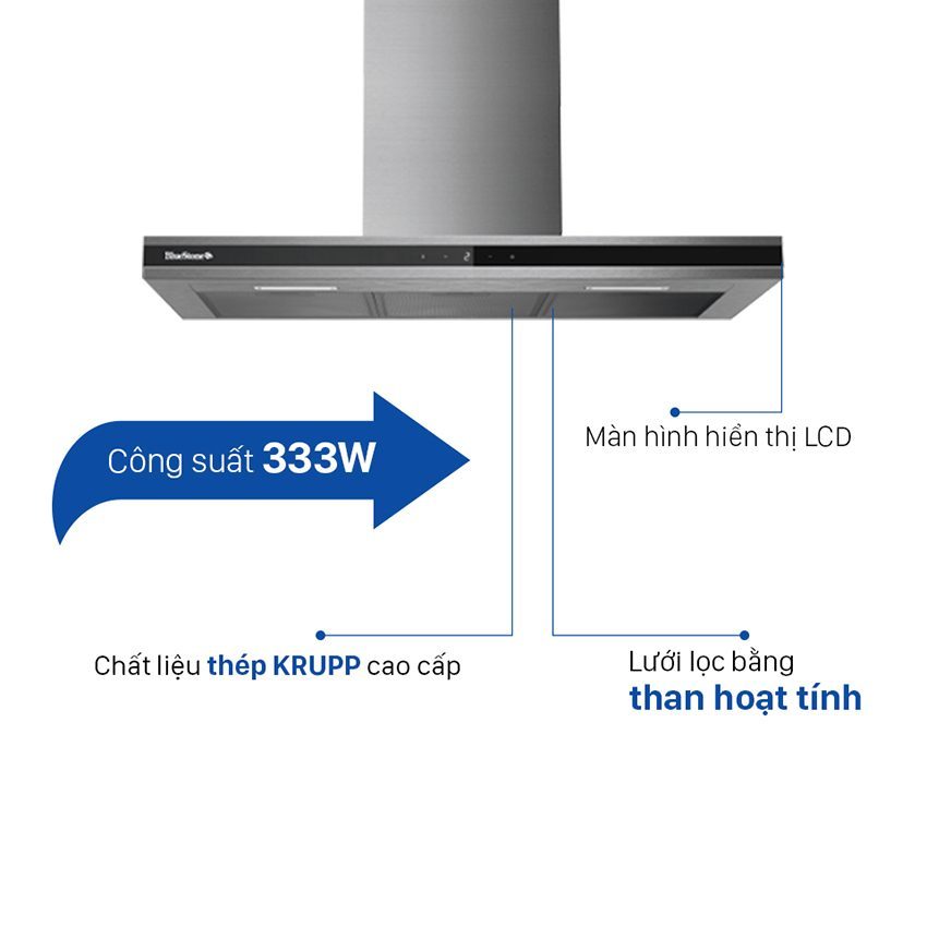 Công suất của máy hút mùi Bluestone HOB-8748