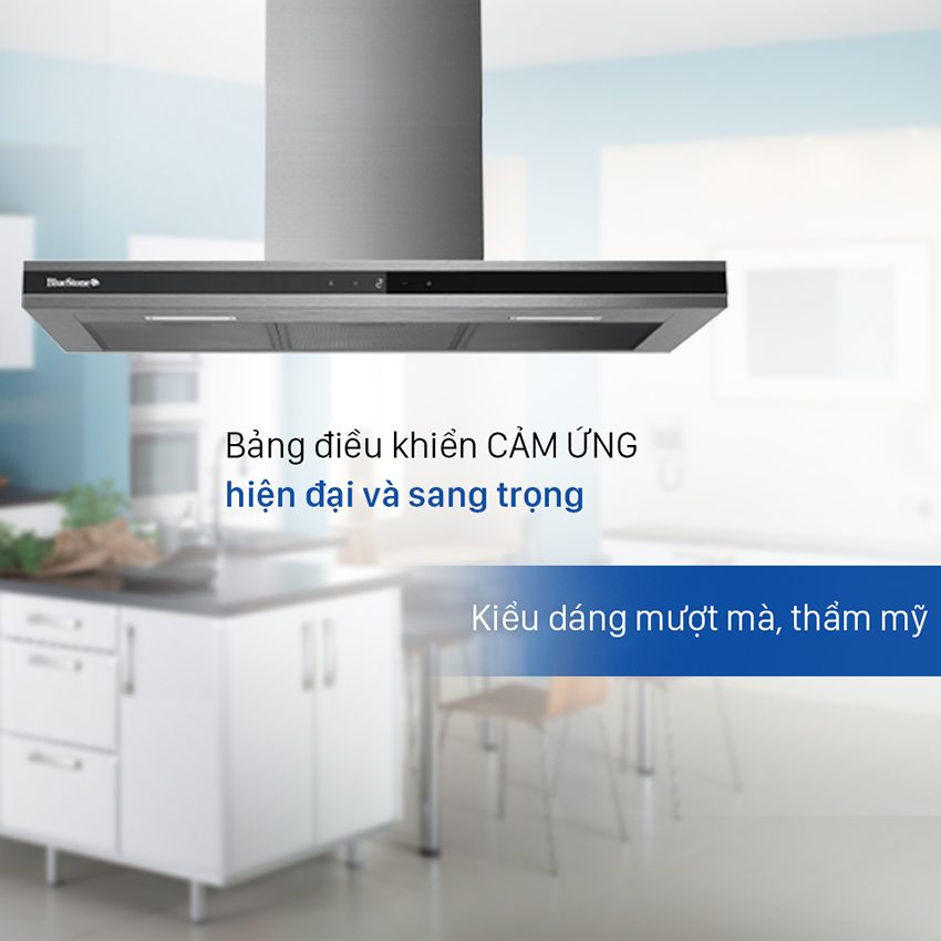 Kiểu dáng của máy hút mùi Bluestone HOB-8748