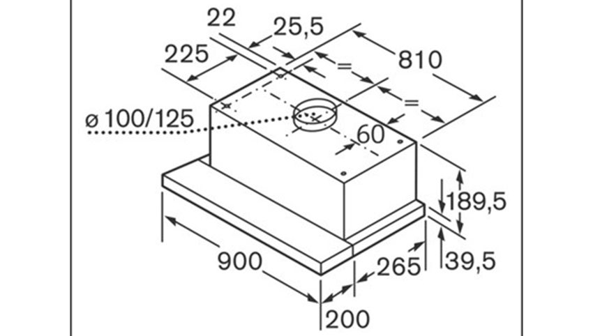 Máy hút mùi Bosch DHI922GSG - Hàng chính hãng