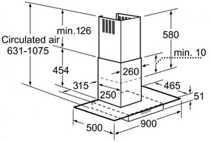 Máy hút mùi Bosch DWA093552 - Hàng chính hãng