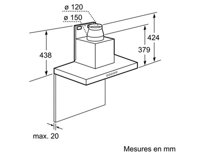 Máy hút mùi Bosch DWB06W650 - Hàng chính hãng