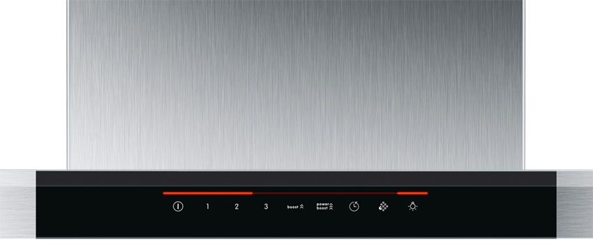 Bảng điều khiển của máy hút mùi Bosch DWB098J50 
