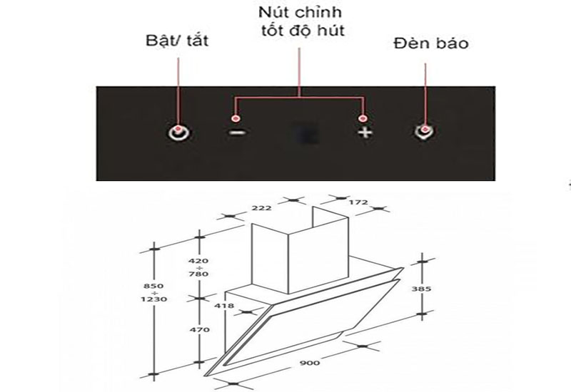 Máy hút mùi Candy CVMA90N - Hàng chính hãng