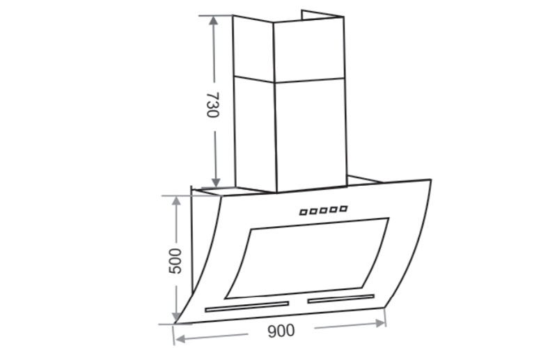 Máy hút mùi Capri H82.9W - Hàng chính hãng