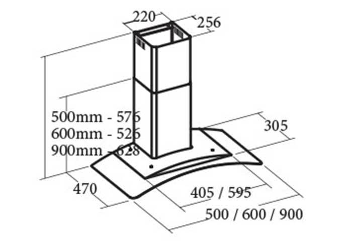 Máy hút khói Cata C-Glass 90
