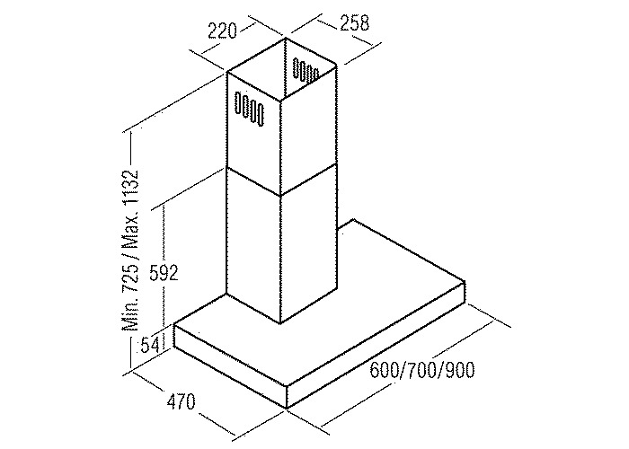 Máy hút mùi Cata MIDAS BK 70 - Hàng chính hãng