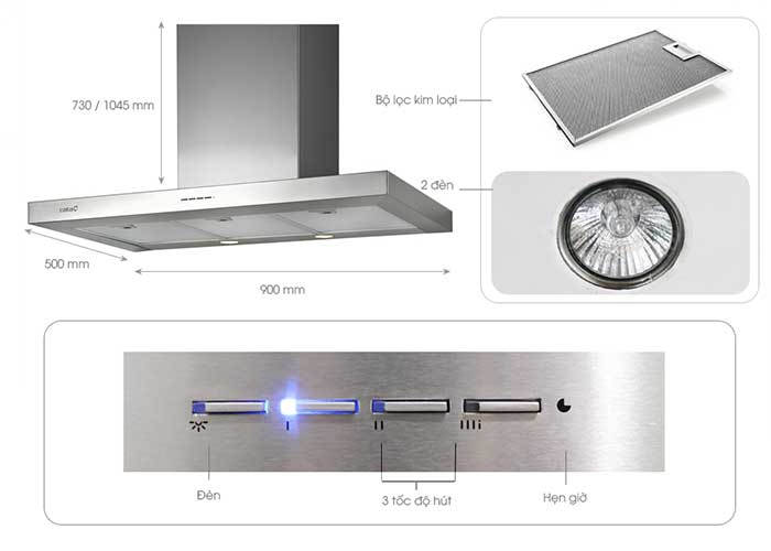 Máy hút mùi Cata SYGMA 90