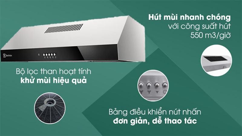 Máy hút mùi Electrolux ERF715SBA - Hàng chính hãng