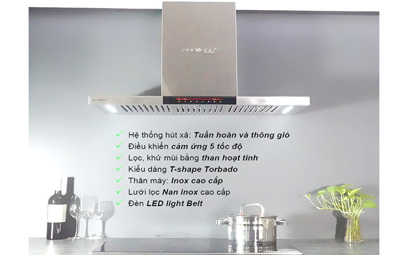 Máy hút mùi Eurosun EH-90AF76 - Hàng chính hãng