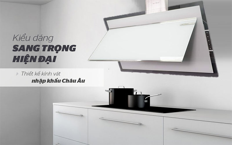 Thiết kế sang trọng của Máy hút mùi kính vát Eurosun EH-90AF78W