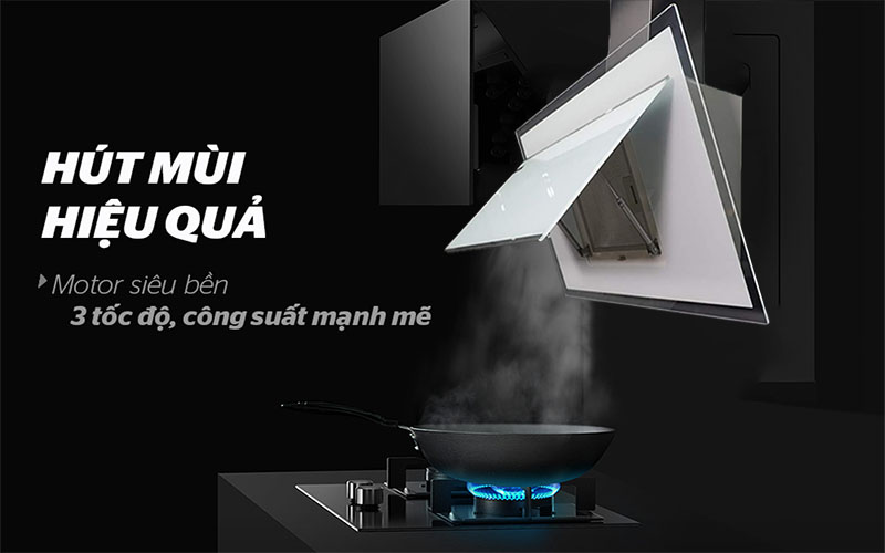 Công suất hút của Máy hút mùi kính vát Eurosun EH-90AF78W