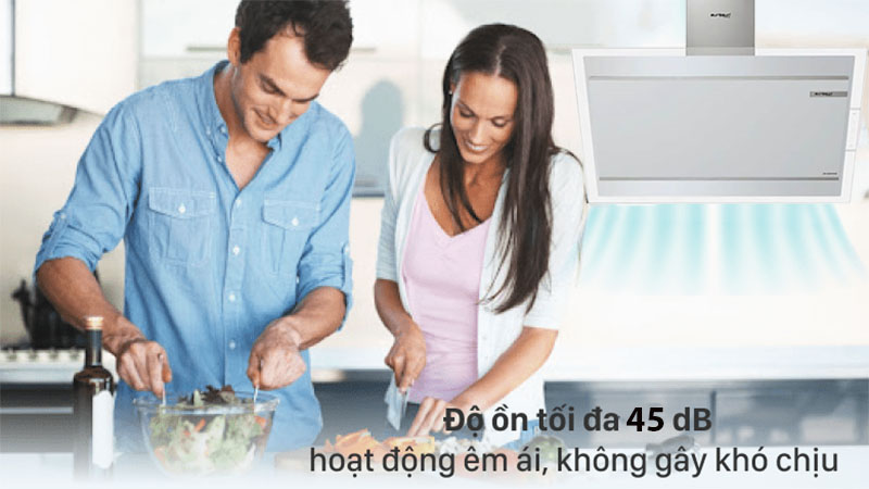 Độ ồn của Máy hút mùi kính vát Eurosun EH-90AF78W