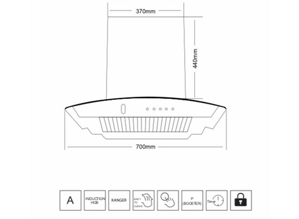 Máy hút mùi Fermi SH001 - Hàng chính hãng