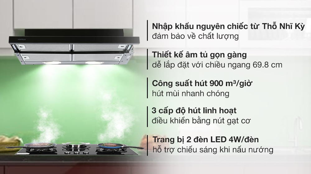 Máy hút mùi âm tủ Hafele HH-SG70A 533.89.021 - Hàng chính hãng