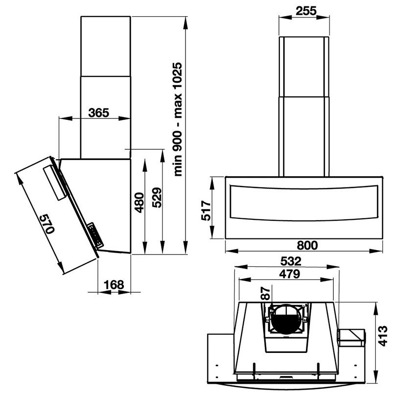Máy hút mùi Hafele HH-WVG80B/538.84.218 - Hàng chính hãng