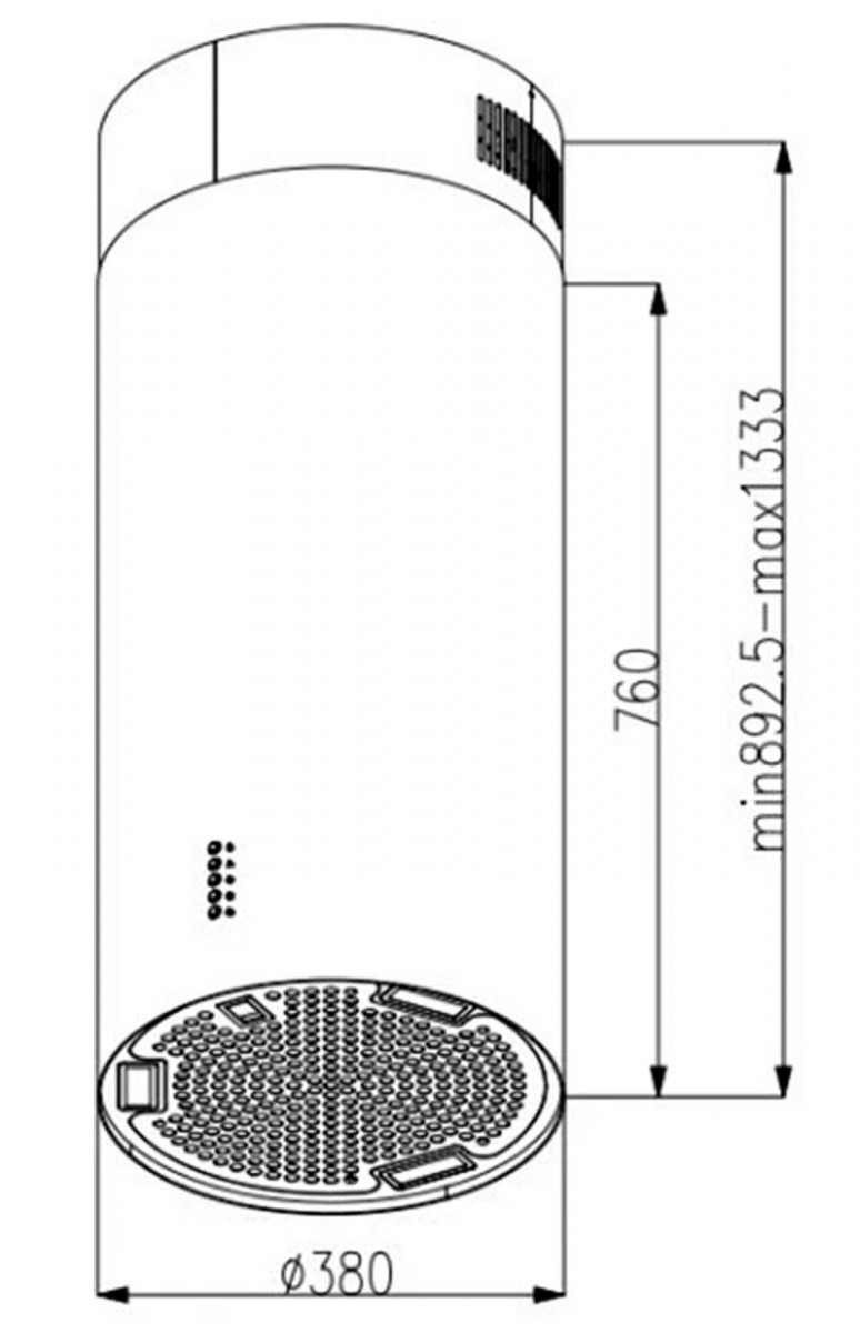 Máy hút mùi đảo Kaff KF-IS380CRB - Hàng chính hãng