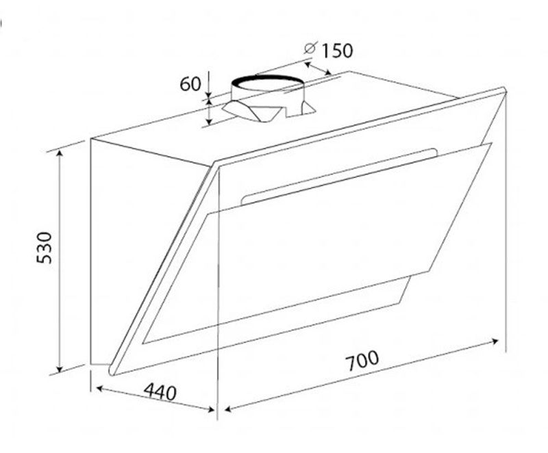 Máy hút mùi tự động Kaff KF-LUX AT70FH BK - Hàng chính hãng