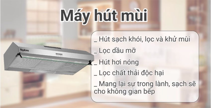 Máy hút mùi Nagakawa NAG1801-90T - Hàng chính hãng