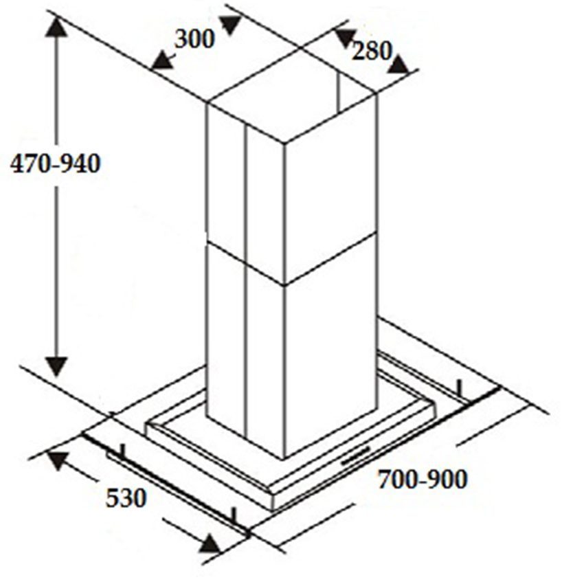 Máy hút mùi Napoli NA603.7H - Hàng chính hãng