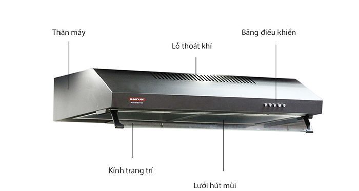 Máy hút mùi Sunhouse SHB6118I - Hàng chính hãng