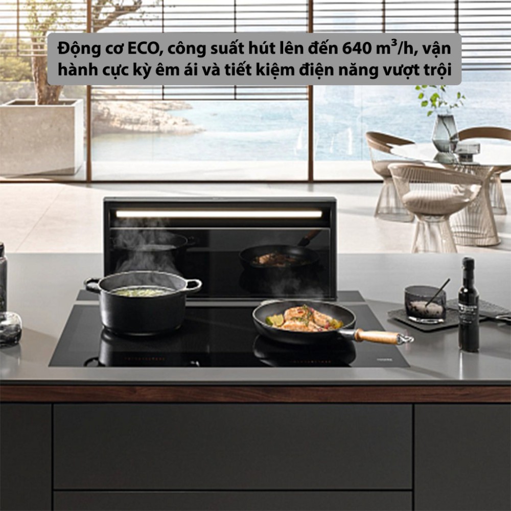 Máy hút mùi âm bàn Miele DAD 4841 Black Levantar - Hàng chính hãng