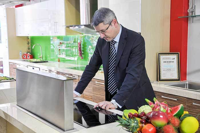 Máy hút mùi âm kệ Faster Down Draff Glass FS 90HF - Hàng chính hãng