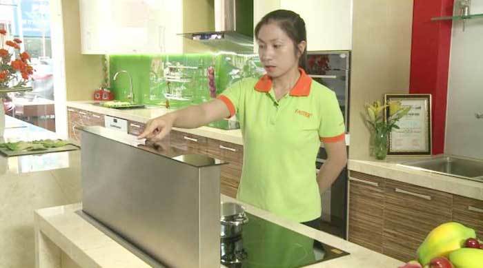 Máy hút mùi âm kệ Faster Down Draff Glass FS 90HF - Hàng chính hãng