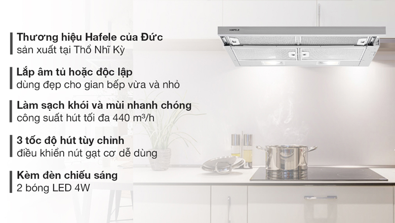 Máy hút mùi âm tủ Hafele HH-S70A (533.89.031) - Hàng chính hãng