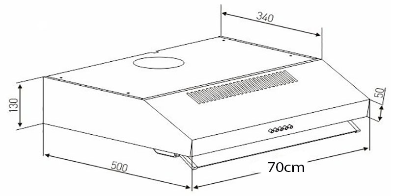 Máy hút mùi âm tủ Arber AB700AS - Hàng chính hãng