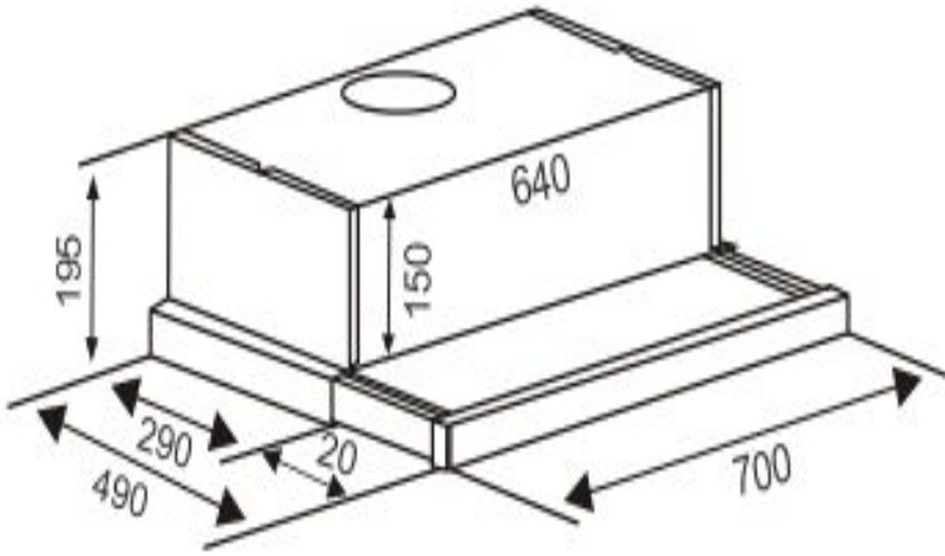 Máy hút khói khử mùi Capri CR-702G - Hàng chính hãng