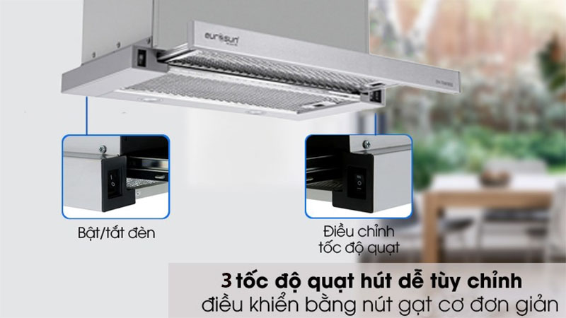 Máy hút mùi âm tủ Eurosun EH-70AF85S - Hàng chính hãng