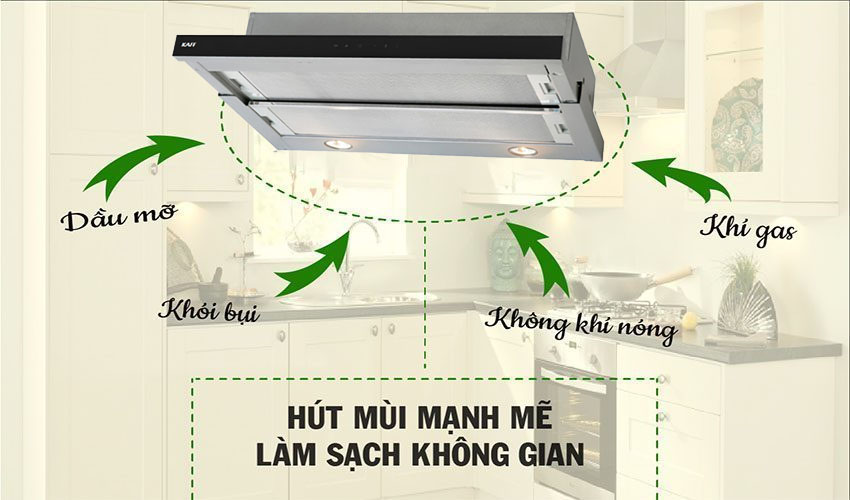 Máy hút mùi âm tủ Kaff KF-TL900 - Hàng chính hãng