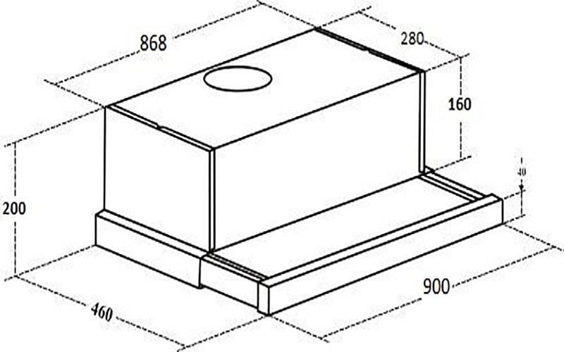 Máy hút mùi âm tủ Kaff KF-TL90H